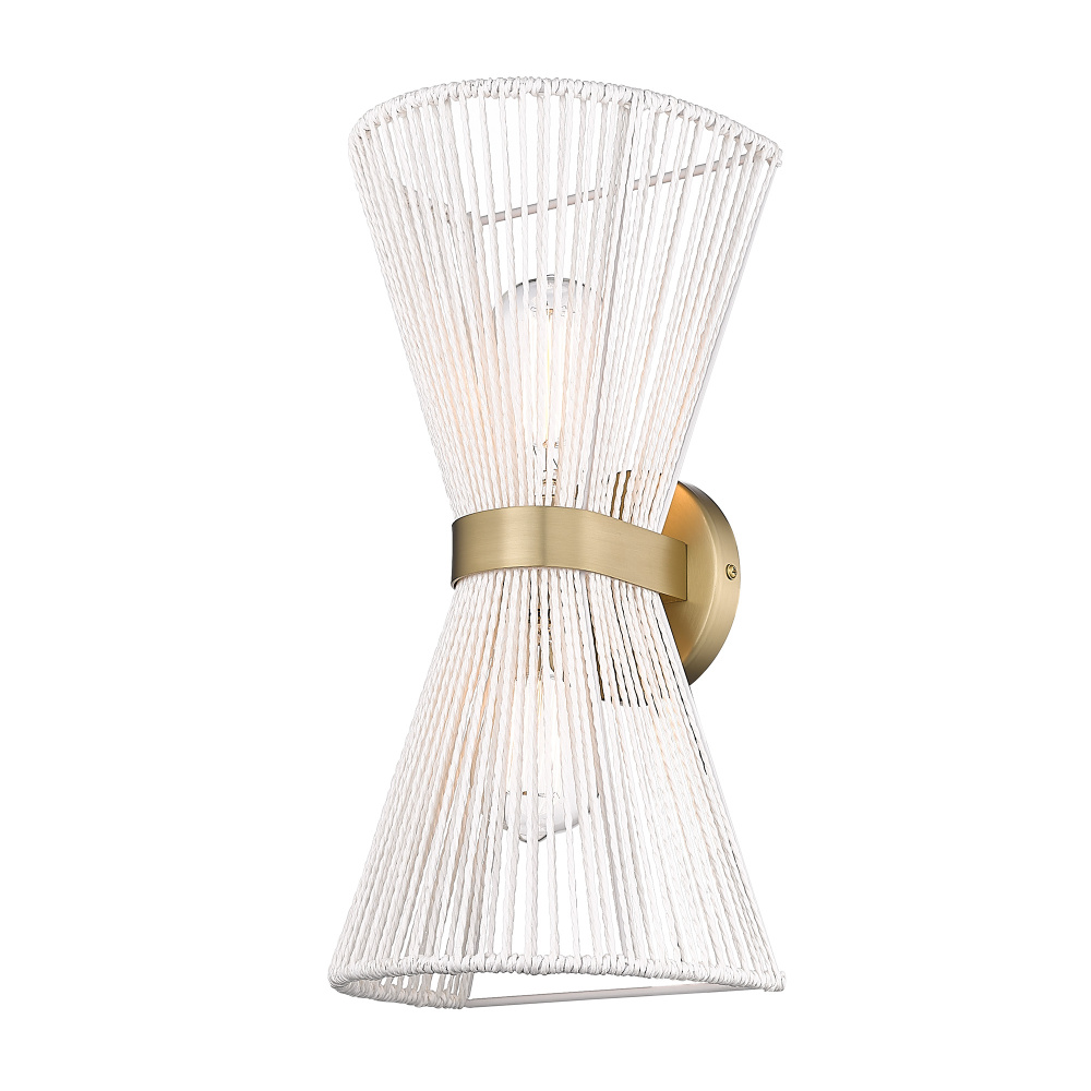 Golden Lighting Avon 2-light Wall Sconce in Brushed Champagne Brass